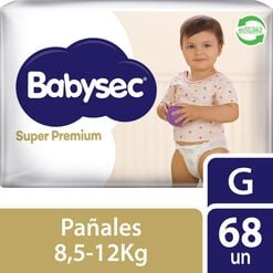 Pañal babysec super premium Grande 68 Unidades