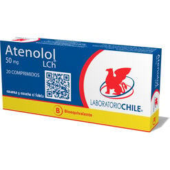 Product image of Atenolol 50 mg x 20 Comprimidos CHILE