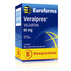 Veralpres 80 mg x 30 Comprimidos Recubiertos - Eurofarma chile