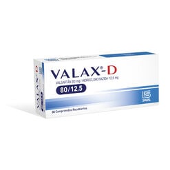 Valax-D 80 mg/12.5 mg x 30 Comprimidos Recubiertos - Saval s.a.