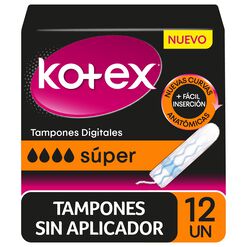 Product image of Tampones Kotex Medio sin aplicador 12 un