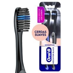 Product image of Cepillo de Dientes Suave Oral-B Indicator Black Charcoal 2 Unidades - Oral b