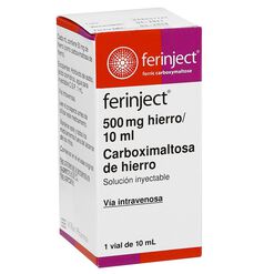 Ferinject 500 mg/10 mL x 1 Frasco Ampolla Solución Inyectable - Andromaco s.a.