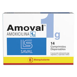 AMOVAL Amoxicilina 1 g 14 comprimidos - Saval s.a.