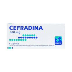 Cefradina 500 mg x 8 Cápsulas MINTLAB CO SA