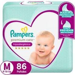 Pañales Desechables Pampers Premium Care Talla M 86 Un