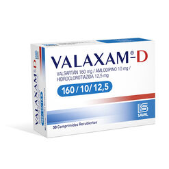 Valaxam-D 160 mg/10 mg/12.5 mg x 30 Comprimidos Recubiertos - Saval s.a.