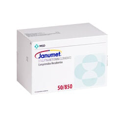 Janumet 50 mg/850 mg x 56 Comprimidos Recubiertos - Merck sharp & dohme