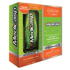 Medicasp 1 % Shampoo Pack x 1 Pack - Genomma otc