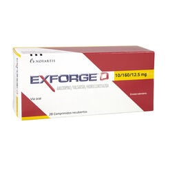 Exforge-D 10 mg/160 mg/12.5 mg x 28 Comprimidos Recubiertos - Novartis