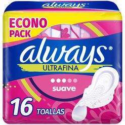 Product image of Toallas Always Ultrafina Suave 16 Un