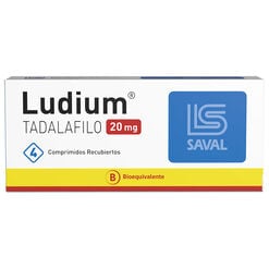 LUDIUM Tadalafilo 20 mg 4 comprimidos - Saval s.a.