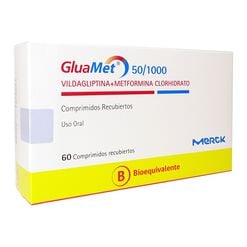 Gluamet 50 mg/1000 mg x 60 Comprimidos Recubiertos - Merck