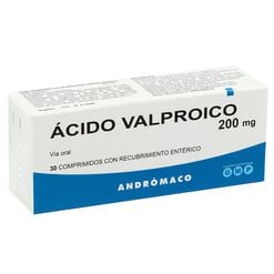 Product image of Acido Valproico 200 mg Caja 30 Comp. con Recubrimiento Enterico ANDROMACO S.A.