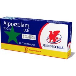 Product image of Alprazolam 0.5 mg Caja 30 Comp. CHILE