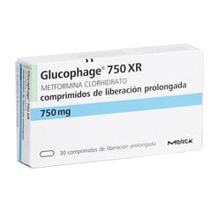 Glucophage XR 750 mg x 30 Comprimidos de Liberación Prolongada - Merck