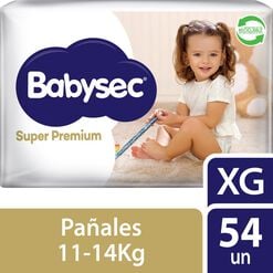 Pañal babysec super premium xg 54 Unidades