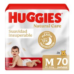 Pañal Huggies Natural Care M 70 Un