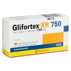 Glifortex XR 750 mg x 30 Comprimidos Recubiertos de Liberación Prolongada - Andromaco s.a.