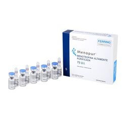 Menopur 75 UI x 5 Frascos Ampollas Polvo Liofilizado Para Solución Inyectable Con Solvente - Ferring