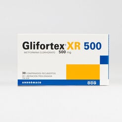 Glifortex XR 500 mg x 30 Comprimidos Recubiertos de Liberación Prolongada - Andromaco s.a.