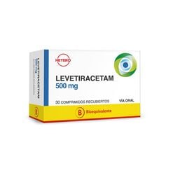 Product image of Levetiracetam 500 mg x 30 Comprimidos Recubiertos SEVEN PHARMA CHILE SPA