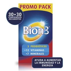 Multivitamínico con Minerales y Probióticos Bion3 60 Comp