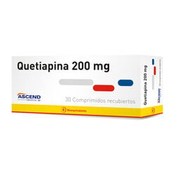 Quetiapina 200 mg x 30 Comprimidos Recubiertos ASCEND