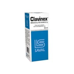 Clavinex 250 mg/62,5 mg/5 mL x 60 mL Polvo Para Suspensión Oral - Saval s.a.