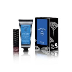 Product image of Set Crema de Manos Reparadora de Hypericum 50ml y Bálsamo Labial de Grosella Negra 4,4gr Apivita