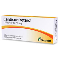 Cardicon Retard 20 mg x 30 Comprimidos Recubiertos de Liberación Prolongada - Itf - labomed