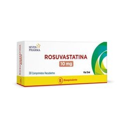 Rosuvastatina 10 mg x 30 Comprimidos Recubiertos HETERO - Seven pharma chile spa