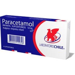 Paracetamol Infantil 125 mg x 6 Supositorios - Chile