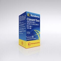 Clavam Duo 875 mg/125 mg x 14 Comprimidos Recubiertos - Eurofarma chile