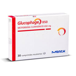 Glucophage 850 mg x 30 Comprimidos Recubiertos - Merck