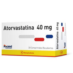 Atorvastatina 40 mg Caja 30 Comp. Recubiertos ASCEND