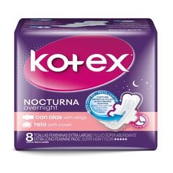 Product image of Toalla Higiénica Kotex Con Alas Nocturna 8un