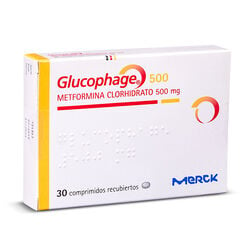 Glucophage 500 mg x 30 Comprimidos Recubiertos - Merck