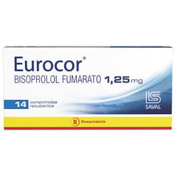 EUROCOR Bisoprolol Fumarato 1,25 mg 14 comprimidos - Saval s.a.