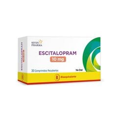 Product image of Escitalopram 10 mg x 30 Comprimidos Recubiertos SEVEN PHARMA CHILE SPA