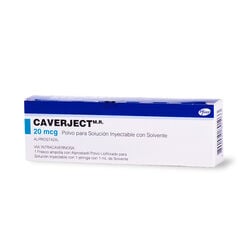 Caverject 20 mcg x 1 Vial de Polvo Para Solución Inyectable Con Solvente - Pfizer de chile s.a.