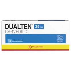 DUALTEN Carvedilol 25 mg 30 comprimidos - Saval s.a.