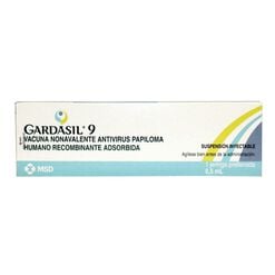 Gardasil 9 x 0.5 ml Suspensión Inyectable 1 Jeringa Prellenada - Merck sharp & dohme