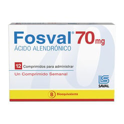 FOSVAL Ácido Alendrónico 70 mg 12 comprimidos - Saval s.a.