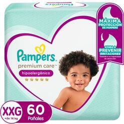 Pañales Desechables Pampers Premium Care Talla XXG 60 Un