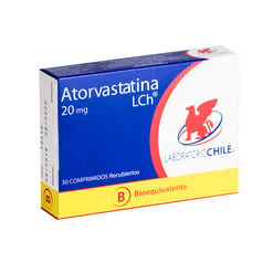 Product image of Atorvastatina 20 mg Caja 30 Comp. Recubiertos CHILE