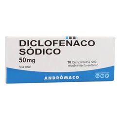 Product image of Diclofenaco Sodico 50 mg x 10 Comprimidos con Recubrimiento Entérico ANDROMACO S.A.