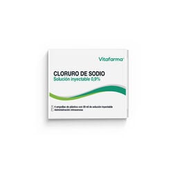 Product image of Cloruro de Sodio 0.9% Solución Inyectable 4 Ampollas 20ml - Comercial apotecare s.p.a.