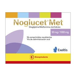 Noglucet Met 50 mg/1000 mg X 56 Comprimidos Recubiertos - Exeltis