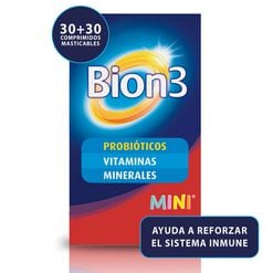 Product image of Multivitamínico para niños Bion3 Mini con Minerales y Probióticos sabor Frambuesa 60 Comp